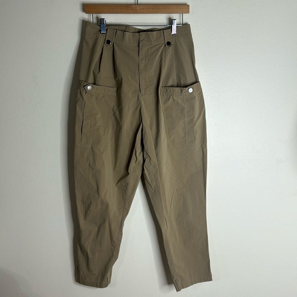 Gentle Herd‎ Women's Tapered Leg Front Pockets Beige Cargo Pants Small